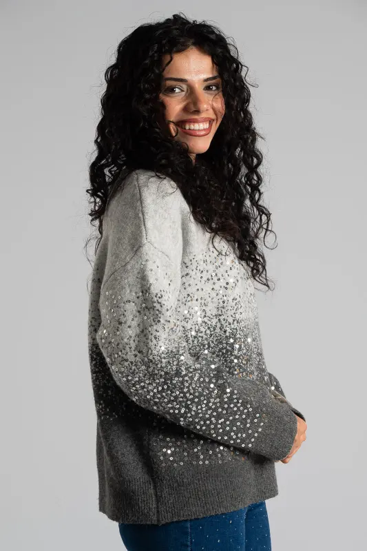 Δίχρωμο Πουλόβερ Παγιέτες