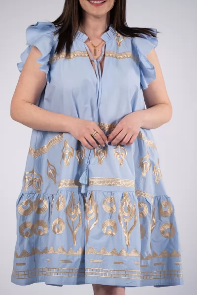 Φόρεμα Αμάνικο Afroditi Γαλάζιο