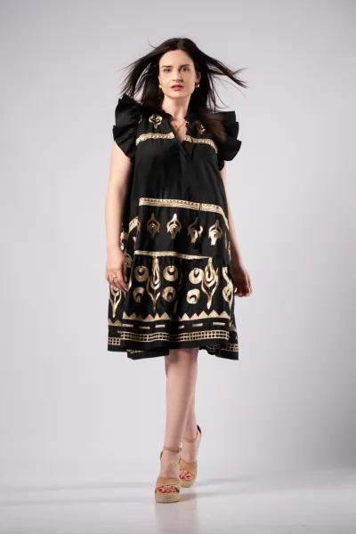 Φόρεμα Αμάνικο Afroditi Μαύρο