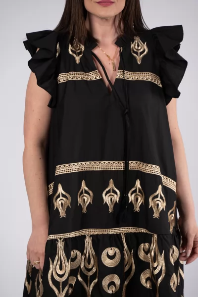 Φόρεμα Αμάνικο Afroditi Μαύρο