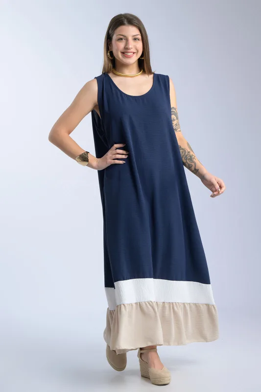 Φόρεμα Αμάνικο Crep Oversized