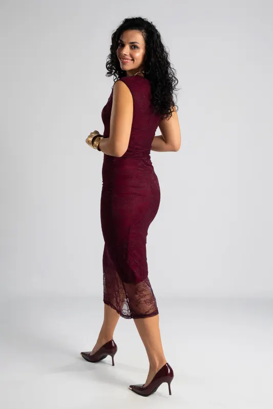 Dress Sleeveless Lace Bodycon 