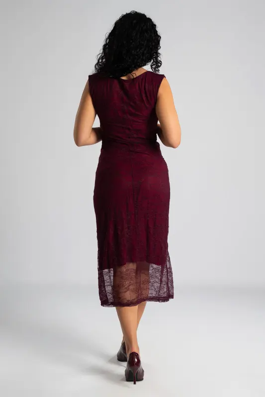 Dress Sleeveless Lace Bodycon 