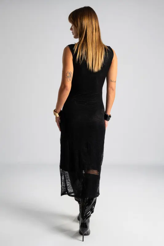 Dress Sleeveless Lace Bodycon 