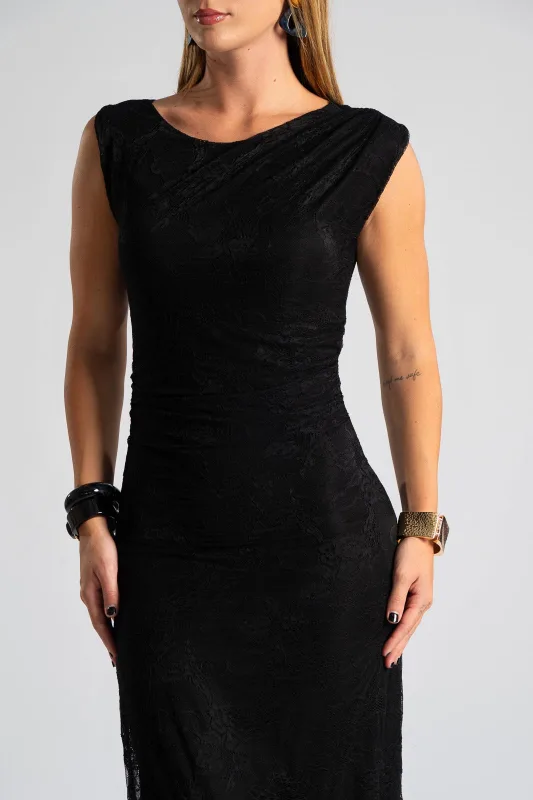Dress Sleeveless Lace Bodycon 