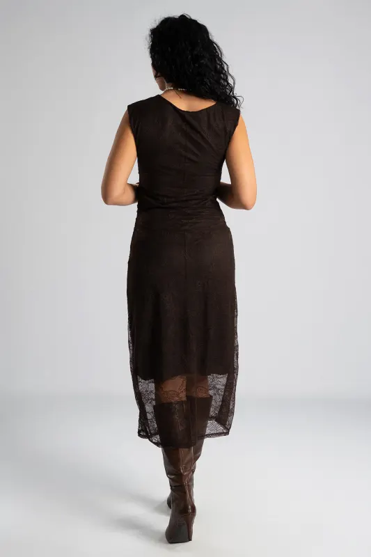 Dress Sleeveless Lace Bodycon 