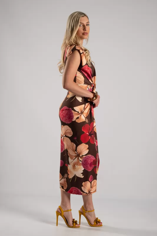 Φόρεμα Αμάνικο Floral Body Line