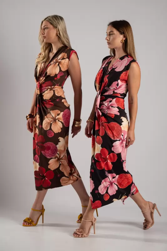 Φόρεμα Αμάνικο Floral Body Line