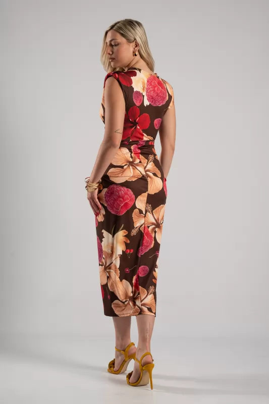 Φόρεμα Αμάνικο Floral Body Line