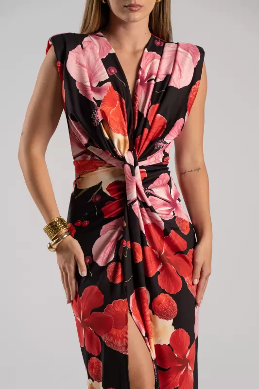 Φόρεμα Αμάνικο Floral Body Line