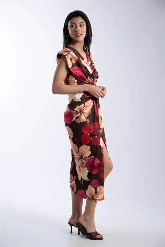 Φόρεμα Αμάνικο Floral Body Line