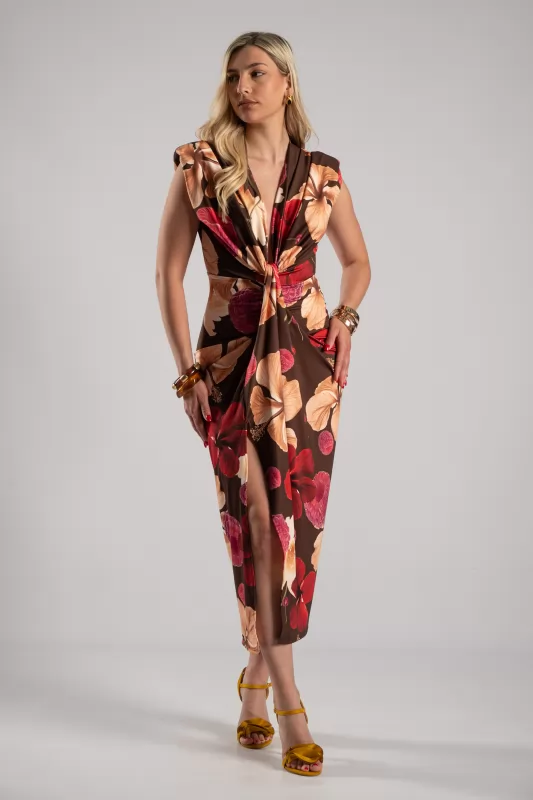 Φόρεμα Αμάνικο Floral Body Line