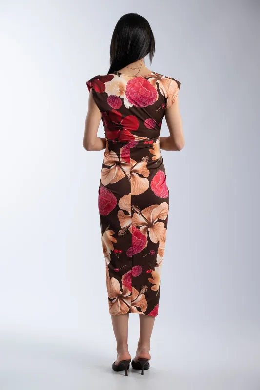 Φόρεμα Αμάνικο Floral Body Line