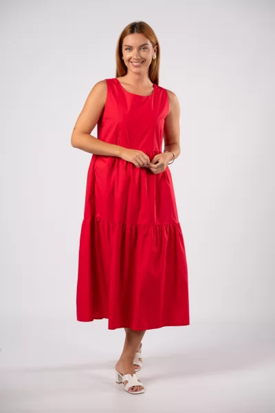 Φόρεμα Αμάνικο Κόκκινο