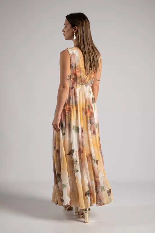 Φόρεμα Αμάνικο Maxi Floral