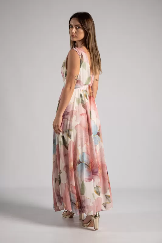 Φόρεμα Αμάνικο Maxi Floral