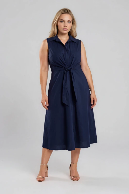 Dress Solid-Color Sleeveless
