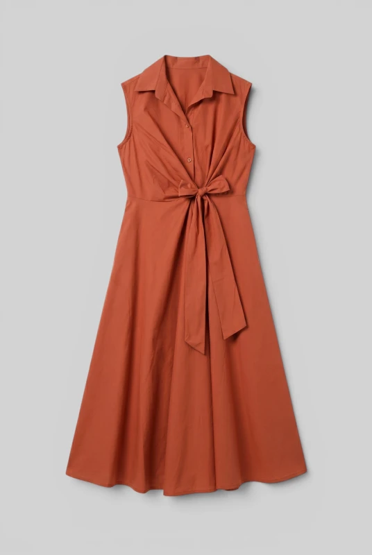 Dress Solid-Color Sleeveless