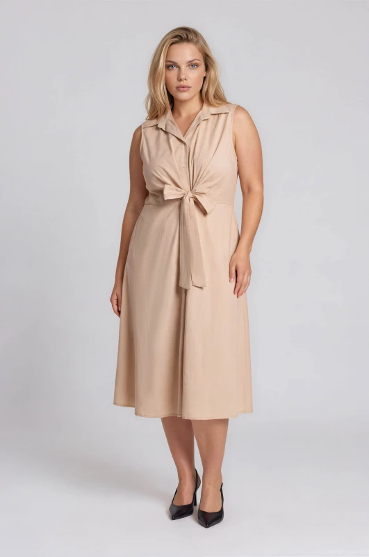 Dress Solid-Color Sleeveless