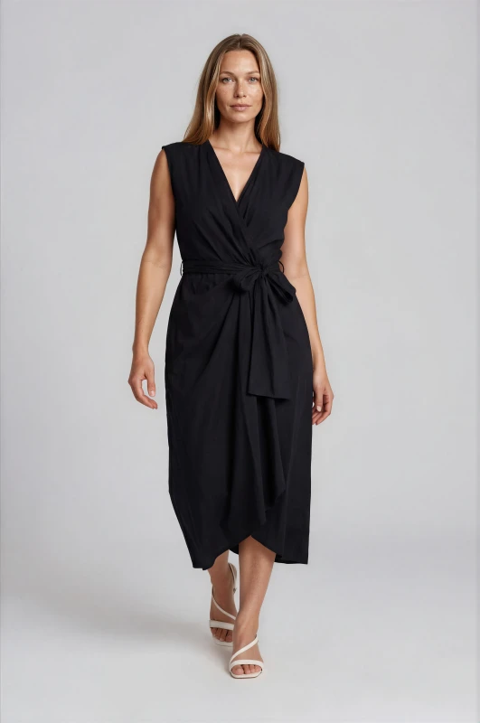 Alysia Solid-Color Sleeveless Dress