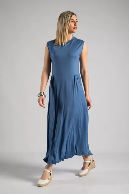 Dress Sleeveless Solid Color Maxi