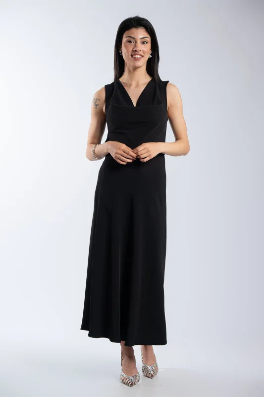 Φόρεμα Αμάνικο Ντραπέ Λαιμόκοψη