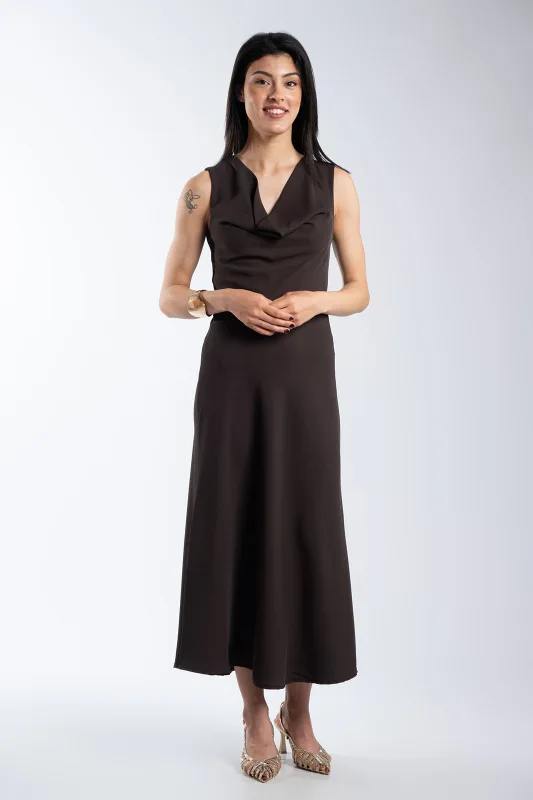 Φόρεμα Αμάνικο Ντραπέ Λαιμόκοψη