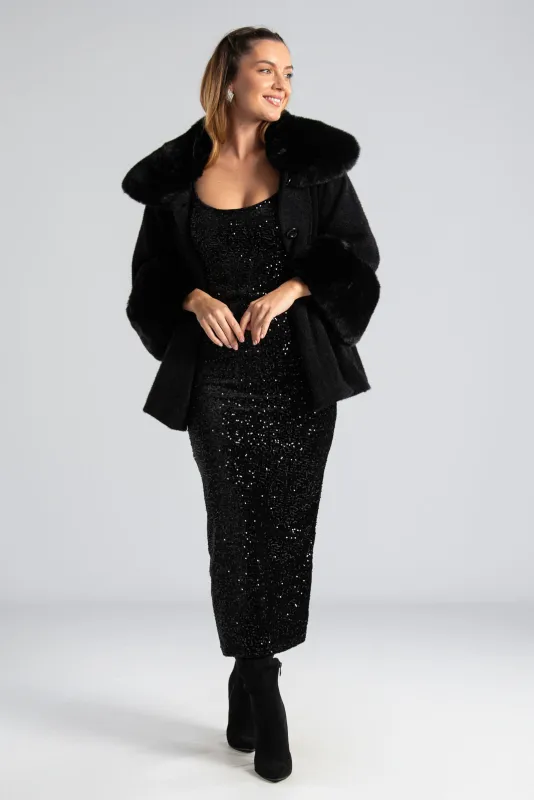 Sleeveless Maxi Dress Sequins 