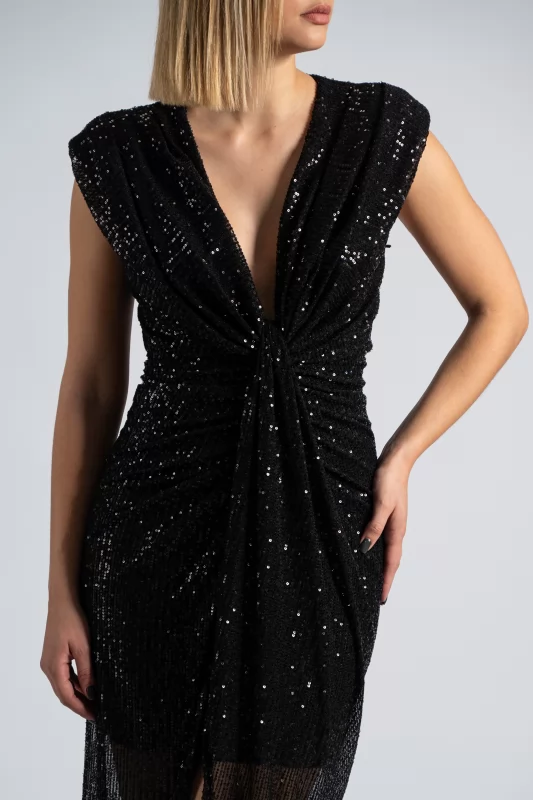 Dress Sleeveless Sleeveless Ruffle Black