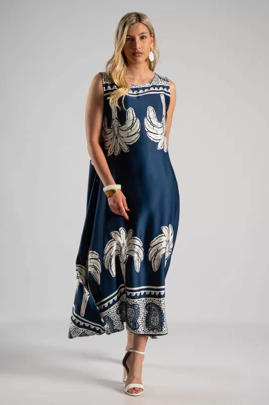 Sleeveless Palm Dress 