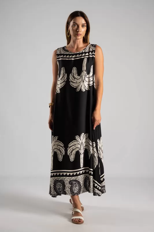 Sleeveless Palm Dress 