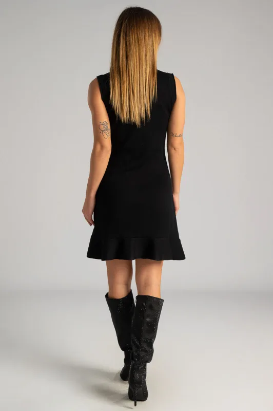 Φόρεμα Αμάνικο Πέρλες Λαιμόκοψη