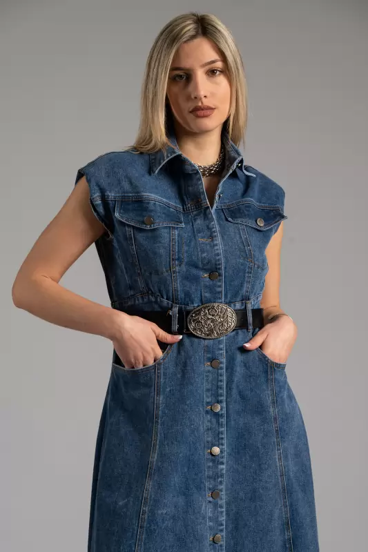 Dress Sleeveless Jean Vates