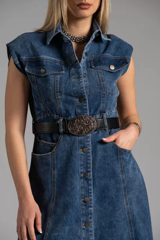 Dress Sleeveless Jean Vates