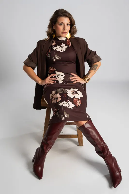 Dress Sleeveless with Padded Shoulders