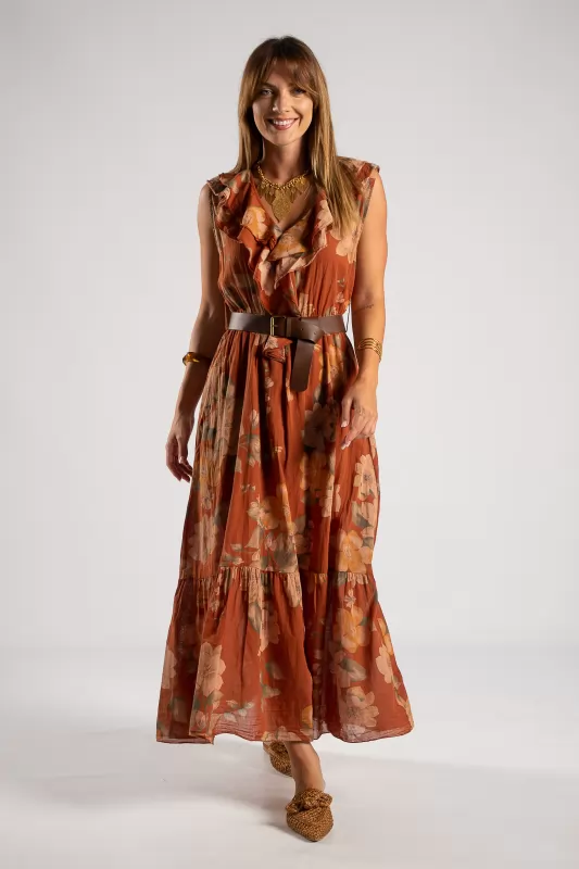Dress Sleeveless Volant Ilianna 