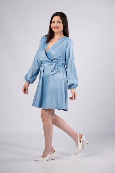 Anaglyph dress Light blue