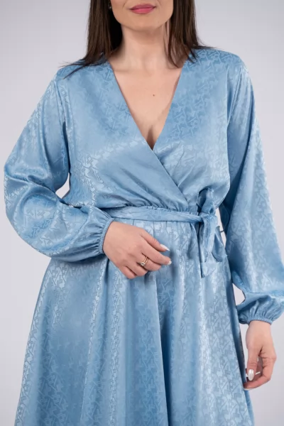 Anaglyph dress Light blue
