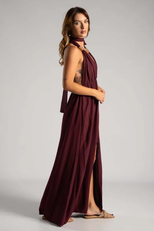 Φόρεμα Άνοιγμα Πλάτη Lurex