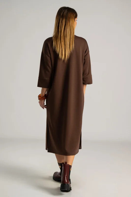 Φόρεμα Basic Midi Μονόχρωμο