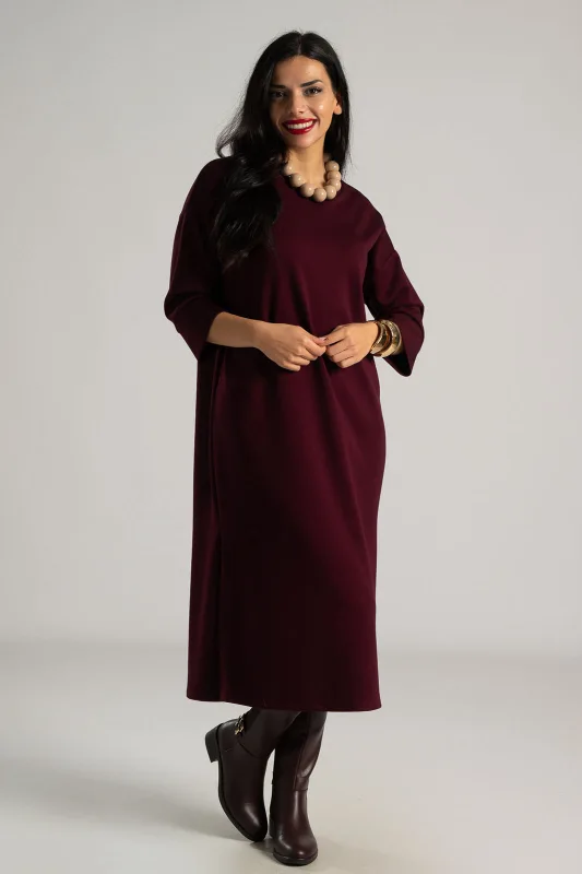 Dress Basic Midi Solid Color