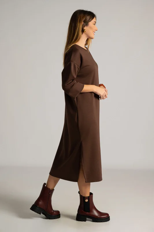 Φόρεμα Basic Midi Μονόχρωμο