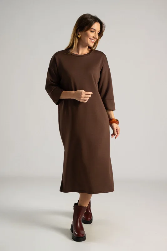 Dress Basic Midi Solid Color