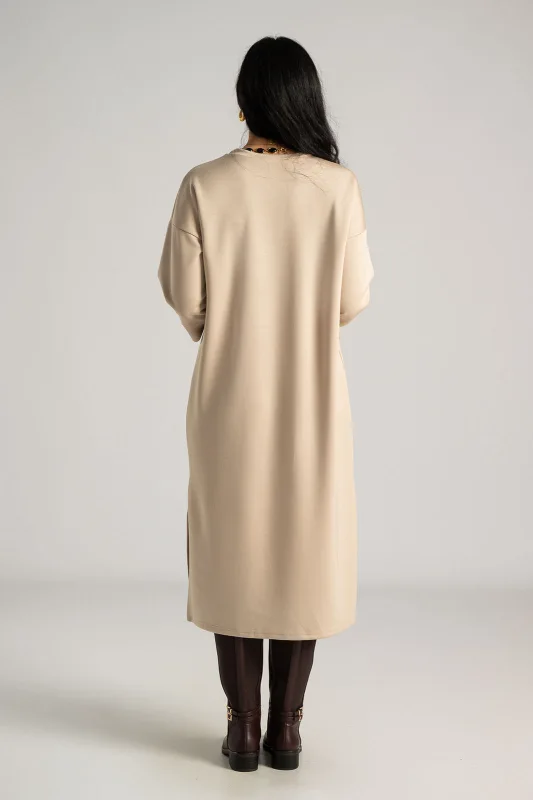 Φόρεμα Basic Midi Μονόχρωμο