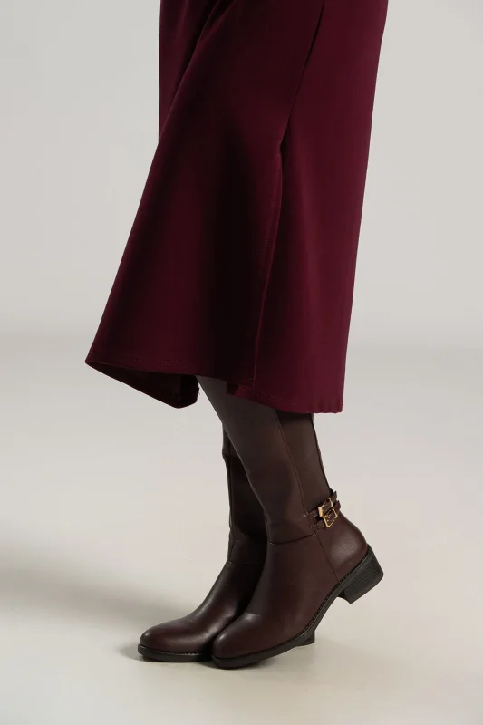 Φόρεμα Basic Midi Μονόχρωμο