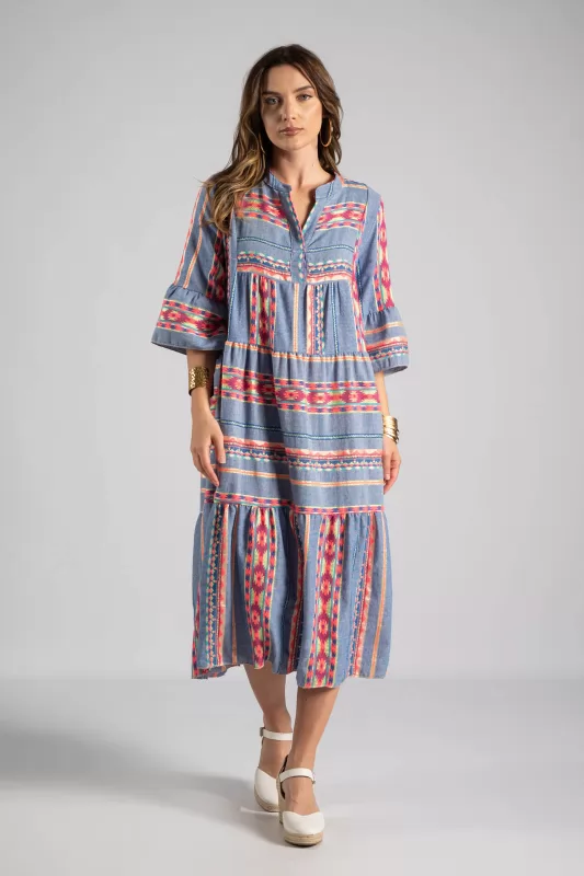 Φόρεμα Boho Κέντημα