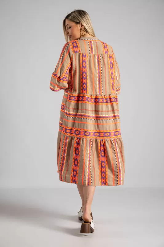 Φόρεμα Boho Κέντημα