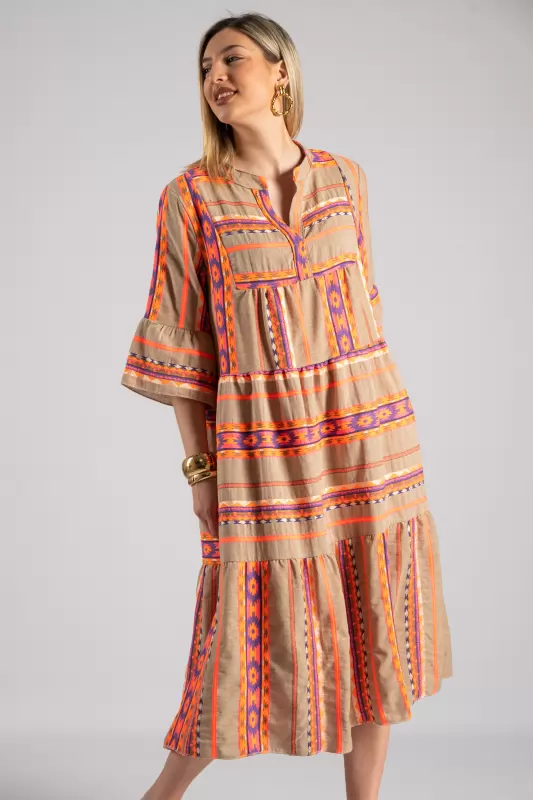 Φόρεμα Boho Κέντημα