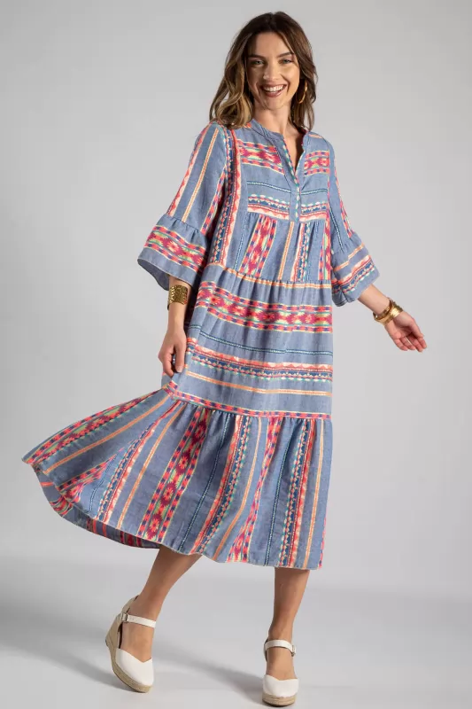 Φόρεμα Boho Κέντημα
