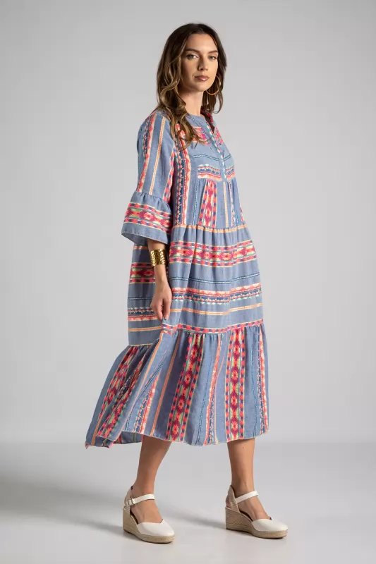 Φόρεμα Boho Κέντημα